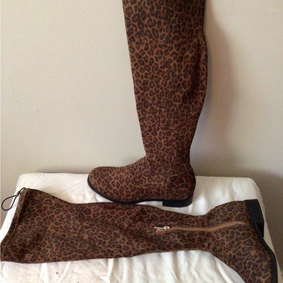 Just Fab woman’s over the knee boot. Leopard print. Size 8.5. - Picture 5 of 5